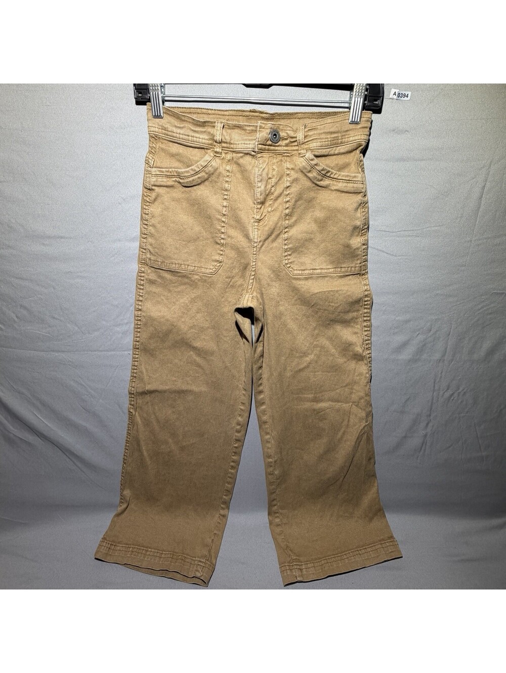 KUHL Seaboard Wide Leg Crop Pant Women's 2 Sawdust Linen Blend Mid Rise